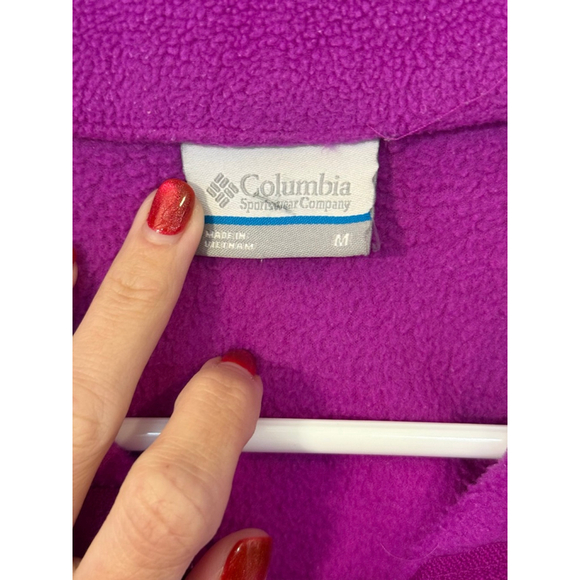 Columbia Pink Full Zip Fleece Jacket Women's Medium – Benton Springs Fast Trek S - Picture 4 of 4